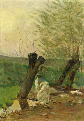 By the river. Motif from Hornácko area.