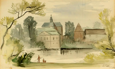 Landscape with lake