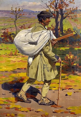 Man with a stick and a knapsack, 1925