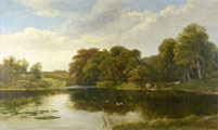 Sample artwork by William Henry Hall (1812 - 1880), known for landscape painting - View similar artists and auction records