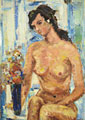 WOMAN AND FLOWERS