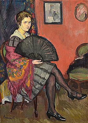 PORTRAIT OF A GIRL WITH A FAN