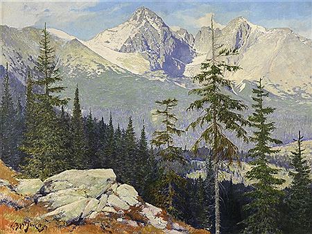 MOUNTAIN LANDSCAPE by Karel Banouch - Auction record, sale price, and art valuation. Compare with similar artists and explore comparable artworks.