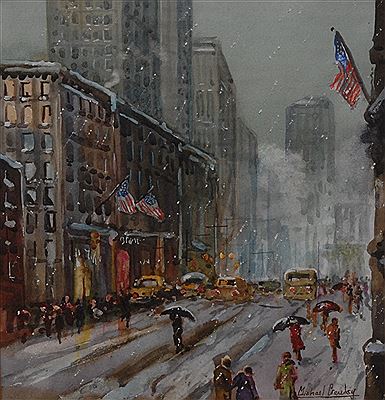Snowy Day, 5th Avenue, New York