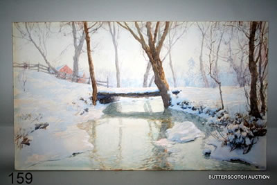 Winter Landscape with Brook