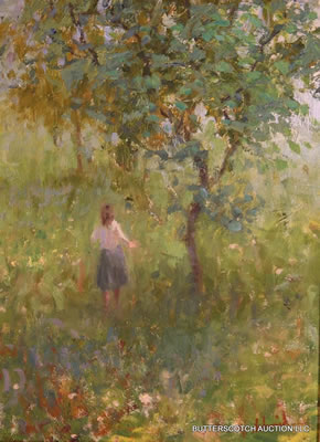 Young Woman in Landscape Setting