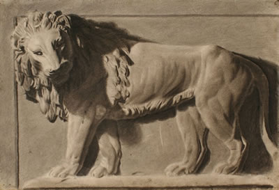 Lion debout