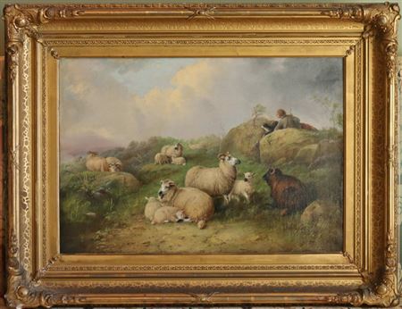 A shepherd with his flock