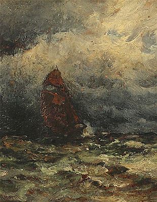 A ship at sea