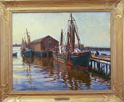 Sample artwork by Joseph Margulies (1896 - 1984), known for portrait, sea-landscape, genre - View similar artists and auction records