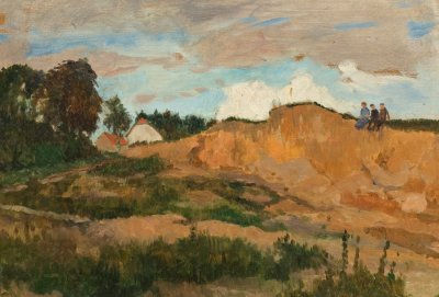 Kinder bei der Sandkuhle am Weyerberg