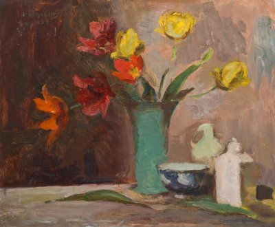 Stillleben mit Tulpenstrauß