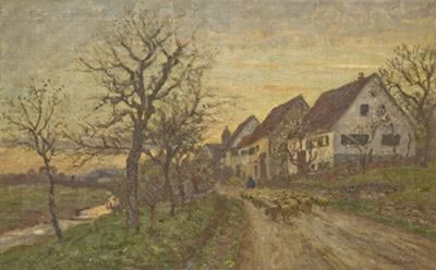 Driving home the sheep on spring evening by Hermann Druck - Auction record, sale price, and art valuation. Compare with similar artists and explore comparable artworks.