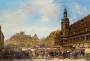 Markttag in Leipzig. Blick über den großen Marktplatz auf das Alte Leipziger Rathaus im Osten und die Alte Waage im Norden by Albert Schwendy - Auction record, sale price, and art valuation. Compare with similar artists and explore comparable artworks.