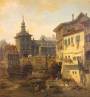 "Blick auf das Rathaus in Bamberg mit Blick über die Pegnitz"