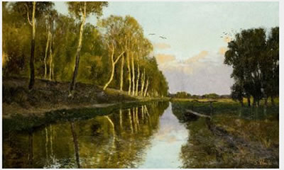 Herbstabend am Moorkanal