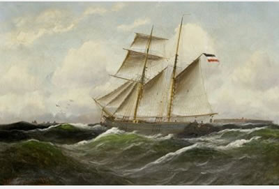 Schonerbrigg vor Helgoland
