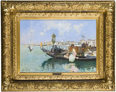 Gondelstation in Venedig