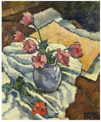 Stillleben mit Blumenvase