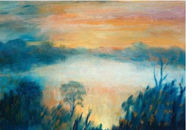 Tagesanbruch - Landschaft im Morgennebel
