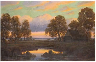 Herbstabend in der Heide