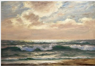 Abendliche Meeresbrandung by Richard Hunten - Auction record, sale price, and art valuation. Compare with similar artists and explore comparable artworks.