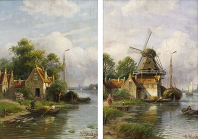 Sample artwork by Johannes Gluckert (Born 1868), known for landscape painting - View similar artists and auction records