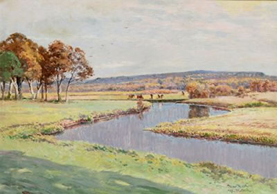 Flußlandschaft bei Klein-Flottbek in der Herbstsonne by Max Kuchel - Auction record, sale price, and art valuation. Compare with similar artists and explore comparable artworks.