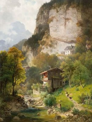 Bauerngehöft am Gebirgsbach