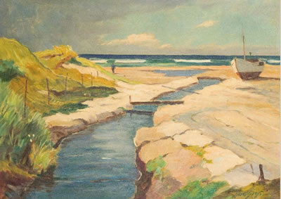 Strandlandschaft in Dänemark by Einar Gross - Auction record, sale price, and art valuation. Compare with similar artists and explore comparable artworks.