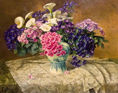 Blumenstrauß mit Phlox und Calla