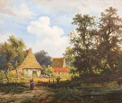 Bauernweiler bei Bremen. by David Heinrich Munter - Auction record, sale price, and art valuation. Compare with similar artists and explore comparable artworks.