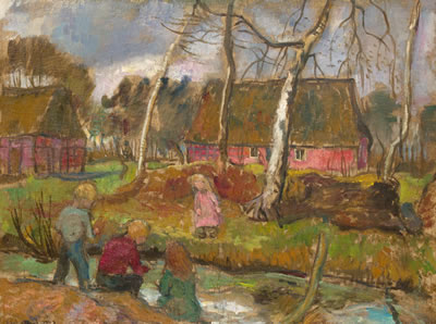 Worpsweder Kinder am Moorkanal