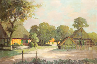 Worpsweder Bauernhöfe by Emy Rogge - Auction record, sale price, and art valuation. Compare with similar artists and explore comparable artworks.