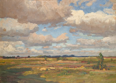Früher Tag in der Heide