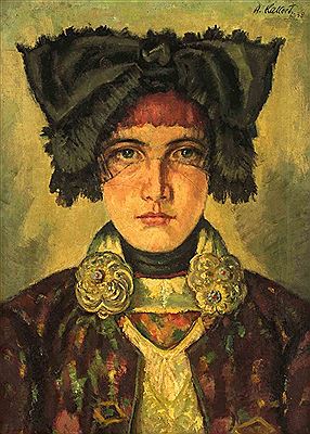 Porträt einer Frau in Tracht by August Kallert - Auction record, sale price, and art valuation. Compare with similar artists and explore comparable artworks.