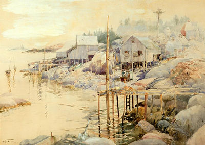 A Silvery Morning on the Coast of Maine