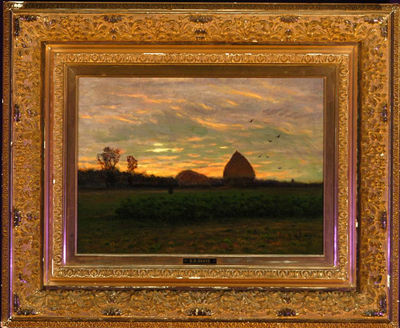 Haystacks at Sunset