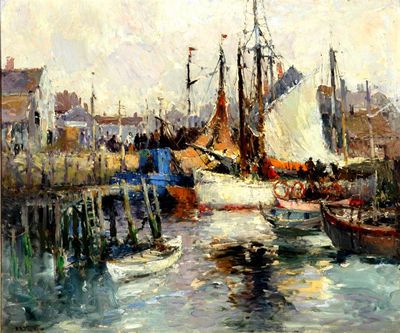 Gloucester Docks by Harry Aiken Vincent - Auction record, sale price, and art valuation. Compare with similar artists and explore comparable artworks.