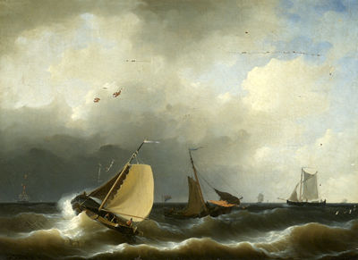 Sailing Vessels off the Coast