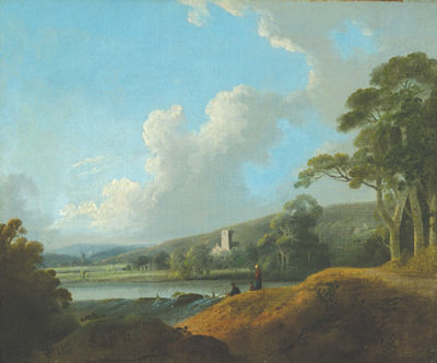 Figures by a Lake