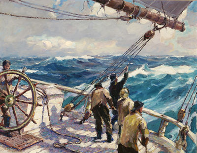 Deep Sea Fishing, Gloucester by Lars Thorsen - Auction record, sale price, and art valuation. Compare with similar artists and explore comparable artworks.