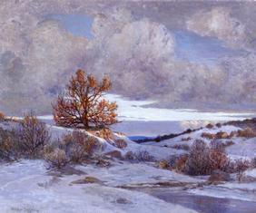 Cornish Winter by Stephen Maxfield Parrish - Auction record, sale price, and art valuation. Compare with similar artists and explore comparable artworks.
