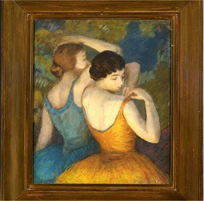 Orange and Blue, Two Dancers
