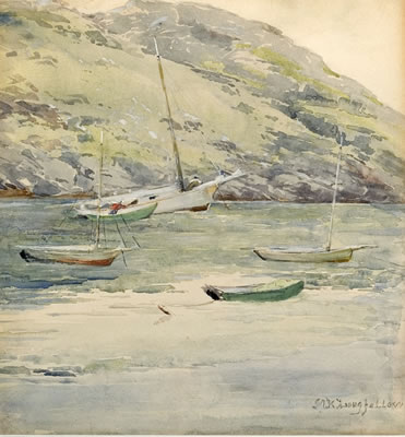 Sample artwork by Mary Longfellow (1852 - 1945), known for landscape, coastal marine - View similar artists and auction records