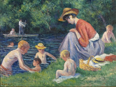La baignade dans la cure, 1908