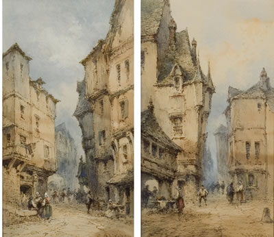 Village Scenes, A Pair