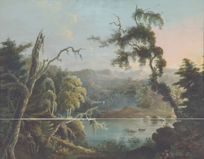 The Hunter and his Dog (Previously Untitled Landscape with Prominent Mossy Tree), after 1825
