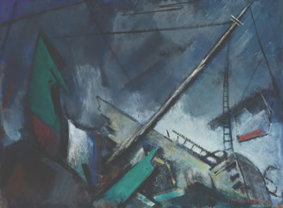The Wreck of the St. Christopher at Squeeker Cove, 1949 by Joseph De Martini - Auction record, sale price, and art valuation. Compare with similar artists and explore comparable artworks.
