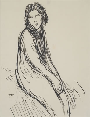A Seated Young Woman ca. 1900